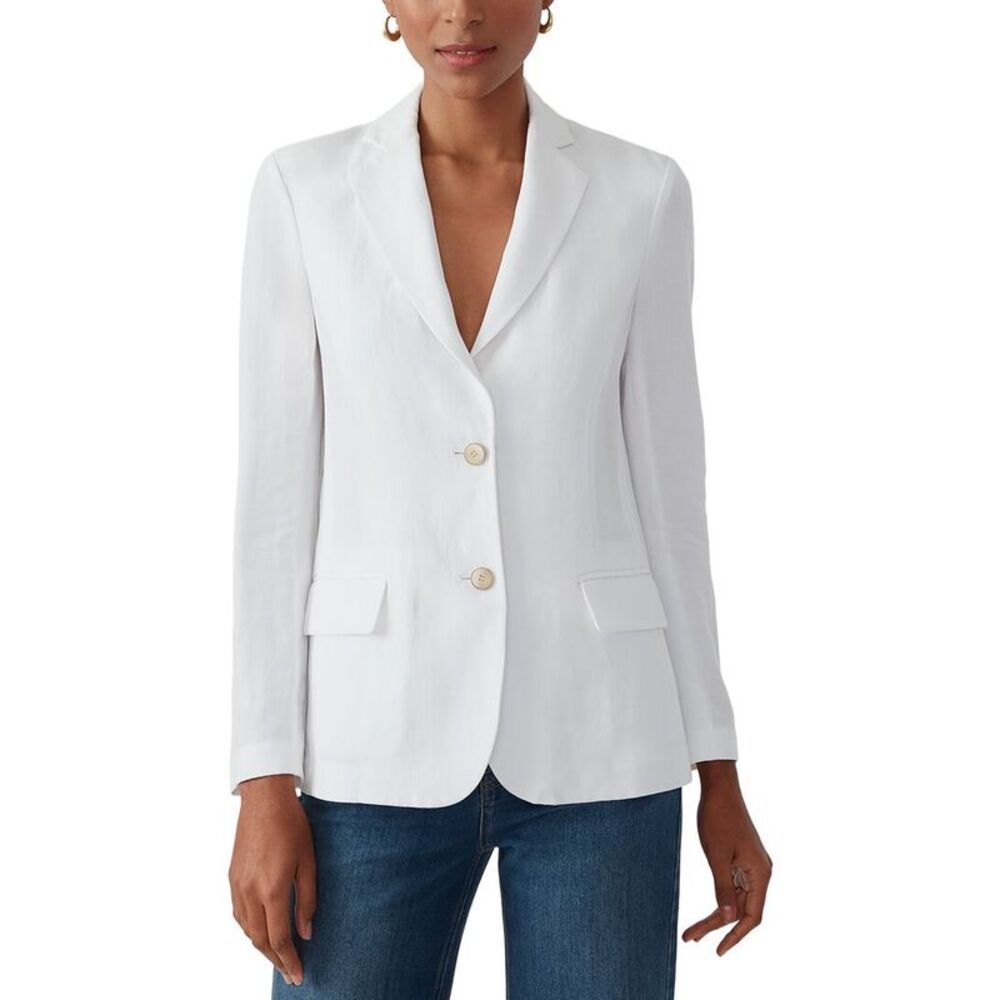 J.Mclaughlin Womens  Brandon Linen-Blend Jacket